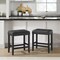 Alaterre Furniture Madison Backless Counter Height Stool Black Finish with Black PU AVMA21P0 - alternate 7